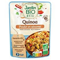 JARDIN BIO ÉTIC Quinoa à l'émincé de poulet & au sésame BIO