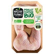 NATURE DE FRANCE Cuisse de poulet fermier Bio x 2