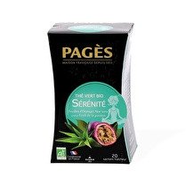 PAGÈS Pages thé vert sérénité bio (aloe véra, fruit de la passion) x20s 36g