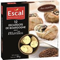 ESCAL 12 escargots de Bourgogne  Aux morilles