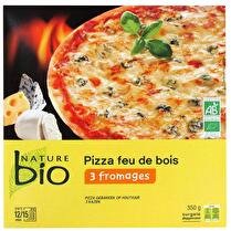 NATURE BIO Pizza 3 fromages cuite au feu de bois