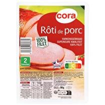 CORA Rôti de porc 100% filet 2 tranches