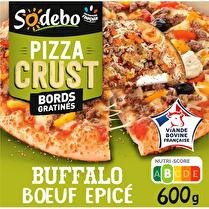 SODEBO Pizza Crust recette buffalo boeuf épicé poivrons grillés