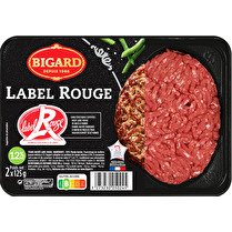 BIGARD Steak haché Label Rouge 12 % M.G - 2 x125 g soit 250g