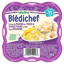 BLÉDINA Blédichef écrasé de pommes de terre et choux fleurs creme facon bechamel 250g bledichef