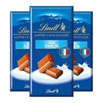 LINDT Tablettes maître chocolatier lait extra fin