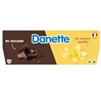 DANETTE Crème dessert vanille chocolat