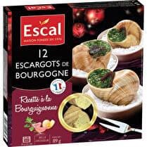 ESCAL 12 escargots de Bourgogne - recette à la Bourguignonne