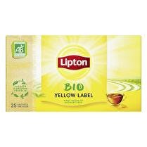 LIPTON Thé bio yellow label - 25 sachets