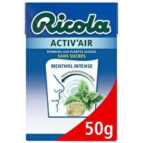 RICOLA ACTIV'AIR MENTHOL INTENSE