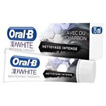 ORAL-B Dentifrice 3DW whitening therapy charbon
