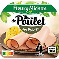 FLEURY MICHON Blanc de Poulet au poivre x4 tranches