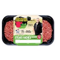 LES ÉLEVEURS DU GRAND EST Steak haché Charolais Façon bouchère 12% 2x125G