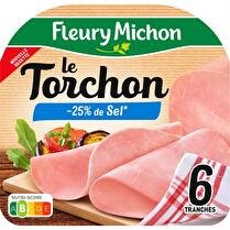 FLEURY MICHON Jambon cuit à létouffée tranches fines -25 % sel  x6