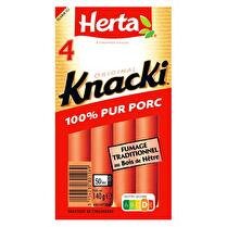 HERTA Knacki saucisses 100% pur porc x4