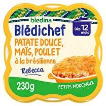 MN BLÉDINA Blédichef purée de patate douce et mais, poulet a la brésilienne dès 12 mois