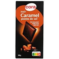 CORA CORA TABLETTE CHOCOLAT NOIR CARAMEL SEL 100G