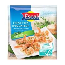 ESCAL Crevettes d'Equateur - Provençales ail et persil Crues décortiquées