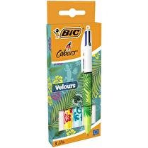 BIC Coffret  stylos 4 couleurs velvet x3
