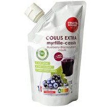 FRUITS & CO coulis myrtille cassis poche 500g