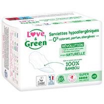 LOVE & GREEN Serviettes hypoallergéniques super