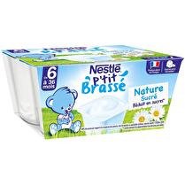 Fromage blanc nature P'tit Onctueux Nestlé dès 6 mois x4 - 100g