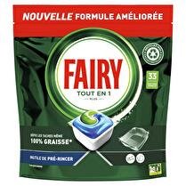 Fairy Plaquettes Lave-vaisselle Platinum Plus - 54 lavages - 1 lot de 54  lavages - Anti-mat : : Epicerie