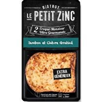 LE PETIT ZINC Croque-Monsieur ultra gourmands jambon et chèvre gratiné
