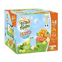 POM'POTES Compotes Gourdes 5 Fruits Exotiques 4x90g - materne - 360 g