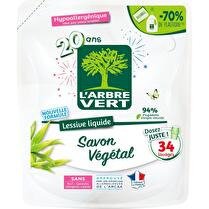 L'ARBRE VERT Recharge lessive savon végétal ecolabel
