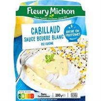 FLEURY MICHON Plat cuisiné Cabillaud sauce beurre blanc & riz cuisine - A partir de 280 g