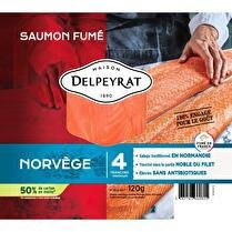 DELPEYRAT Le saumon fumé Norvège 4 tranches