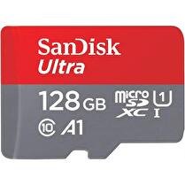 SANDISK Carte mémoire ultra microsdxc 128gb + sd ada 140MB SDSQUAB-128G-GN6MA