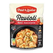 PAUL & LOUISE Ravioli pur boeuf mascarpone sachet