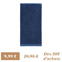 ESSENZA Drap de bain 70x140cm, coloris bleu