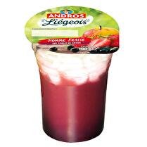 ANDROS Liégeois pomme fraise coulis cassis