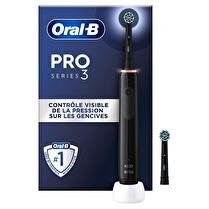 ORAL-B Brosse à dents pro3 + 1 brossette cross action noire