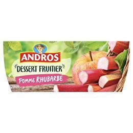 ANDROS Dessert fruitier pomme rhubarbe