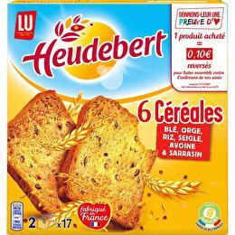HEUDEBERT LU Biscotte 6 céréales x 34