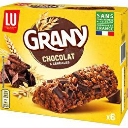 GRANY LU Barre chocolat 5 céréales x6