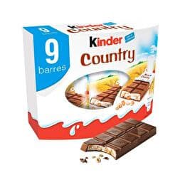 KINDER Country - Barre céréalière enrobée de chocolat  x9