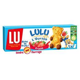LU Lulu l'ourson - Gâteaux moelleux fourrés fraise x5