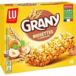 GRANY LU Barres noisettes 5 céréales x 6