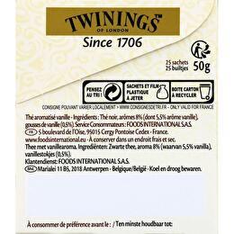 Twinings Thé Vanille 25 Sachets - 50 g 