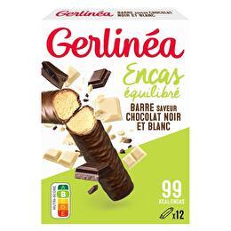 GERLINÉA Barre repas chocolat noir & blanc x12