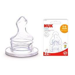 Nuk - Tétines x2 silicone col étroit air system lait/eau - 0/6