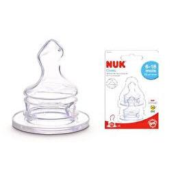 Nuk - Tétines x2 silicone col etroit air system lait/eau - 6/18 mois -  Supermarchés Match
