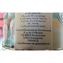FRANÇAISE DE GASTRONOMIE Escargots de Bourgogne moyens