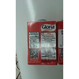 Lot de 3 briquettes de lait concentré 1/2 écrémé non sucré cuisine 4% MG  (Gloria, 3 x 20cl)