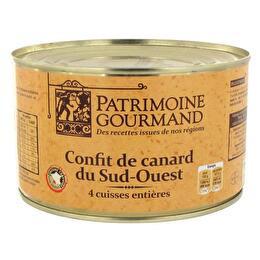 PATRIMOINE GOURMAND Confit de canard du Sud-ouest  x4